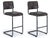 Black Regina Andrew Dylan Leather Bar Stool, Ebony - Set of 2 For Sale - Image 8 of 8