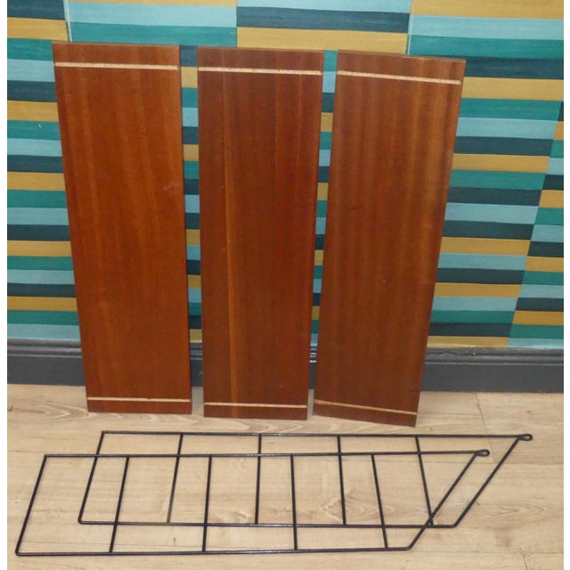Mid-Century Modern String Shelf in Walnut, 1960s For Sale - Image 11 of 12