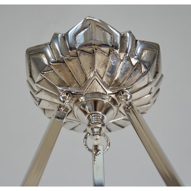 French Art Deco Pendant Light by Daum 1930 France For Sale - Image 10 of 14