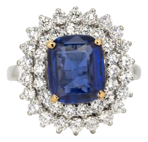 Late 20th Century Royal Blue Sapphire Ring, Size 5