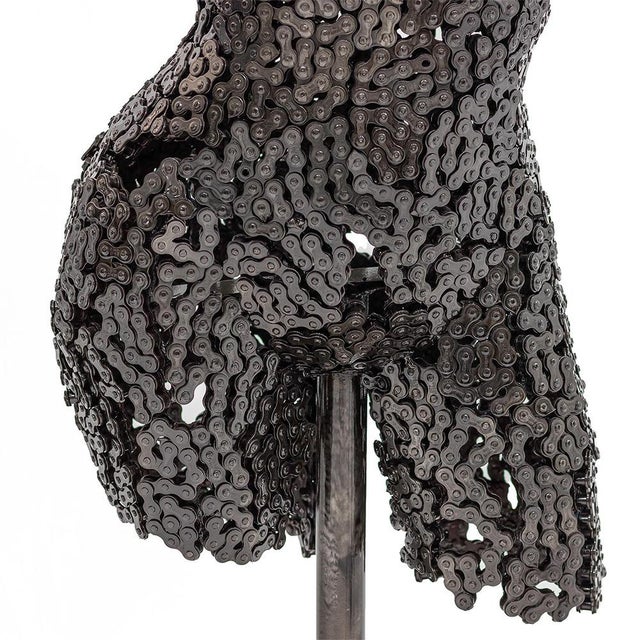 2020s Premium Handcrafted Bicycle Chain Torso Sculpture | 38" | One of a Kind For Sale - Image 5 of 8