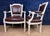Louis XVI Convertible Armchairs in Lacquered Wood and Leather, 1850, Set of 2 For Sale - Image 4 of 10