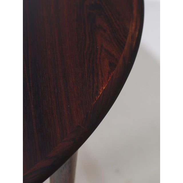 Wood Round Extendable Butterfly Leaf Dining Table in Rosewood from Skovby, Denmark, 1960s For Sale - Image 7 of 18