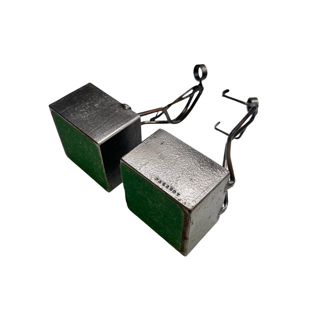 Pair of Vintage Palardy Brutalist Metal Figural Sculptures For Sale - Image 4 of 5