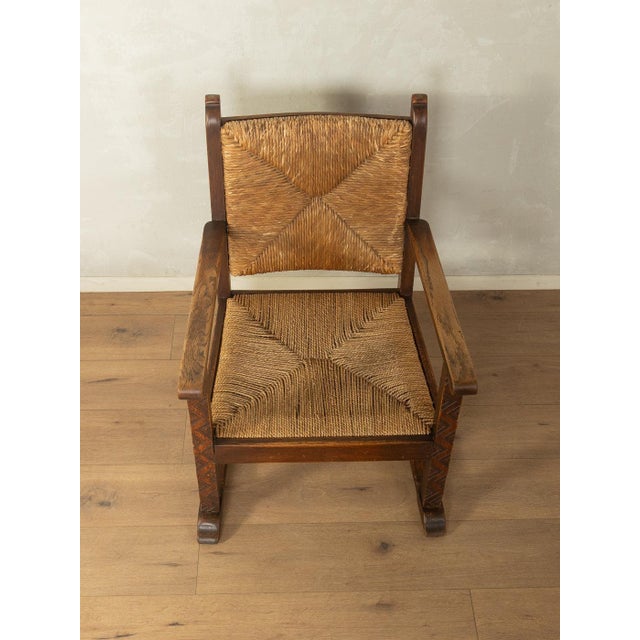 Vintage Brutalist Wooden Armchair For Sale - Image 4 of 8