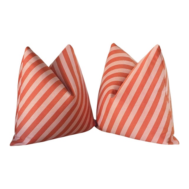 Jaipur Coral Designer Throw Pillows For Sale