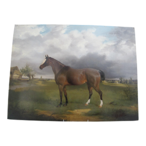 William Joseph Shayer Antique English Horse Portrait Oil Painting on Panel