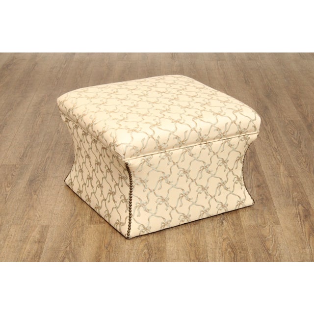 Cox Manufacturing Custom Upholstered Storage Ottoman | Chairish