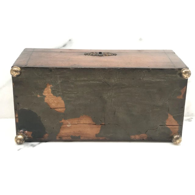 Early 19th Century British Regency Tea Box With Original Key For Sale - Image 11 of 12