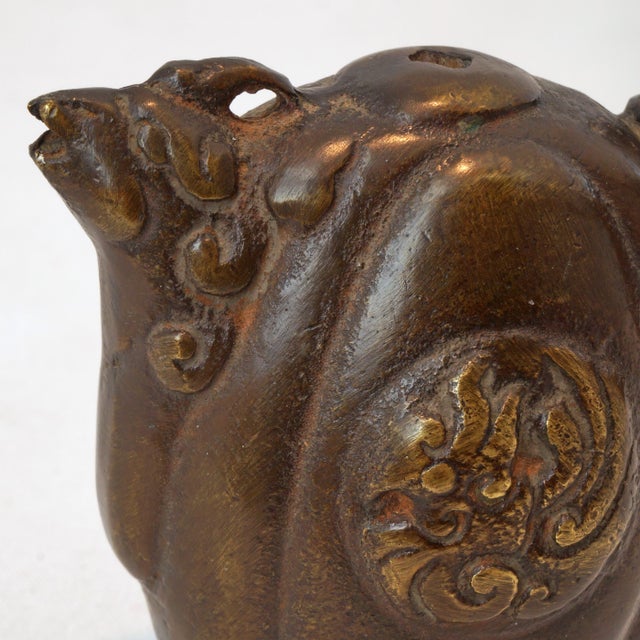 Japanese Gilt Bronze Water Dropper (Suiteki) Meiji Period For Sale - Image 9 of 9