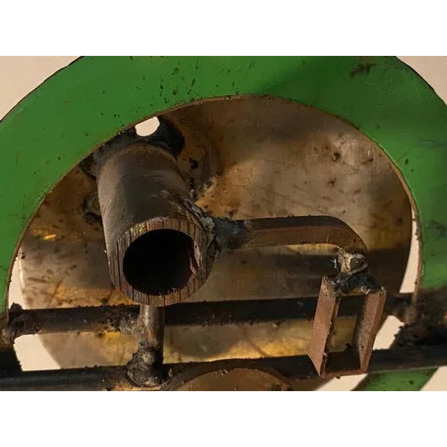 Vertical Brutalist Green and Metal Sculpture by Frank Cota For Sale In Los Angeles - Image 6 of 7