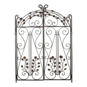 Vintage Entryway Wrought Iron Double Garden Gates