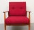 Red Cushioned Armchair, 1950s For Sale - Image 10 of 12