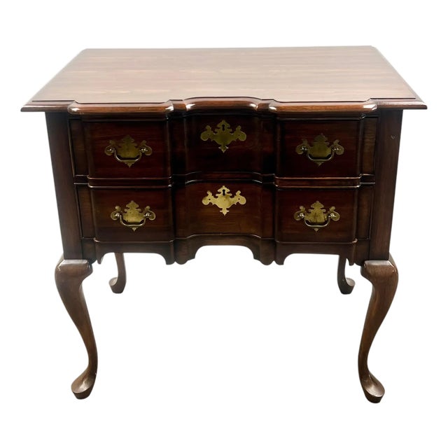 Vintage Pennsylvania House Queen Anne Style 2-Drawer Table or Low-Boy Chest For Sale