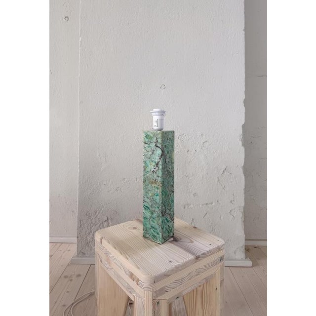 Stone Mid-Century Green Marble Table Lamp by Bergboms, Sweden, 1960s For Sale - Image 7 of 9