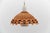 Wood Mid-Century Modern Pendant Light in Rattan, Opaline Glass and Copper, 1960s For Sale - Image 7 of 9