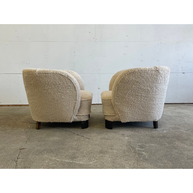 1940s Danish Club Chairs with Beechwood Frames by Viggo Boesen, 1940s, Set of 2 For Sale - Image 5 of 9