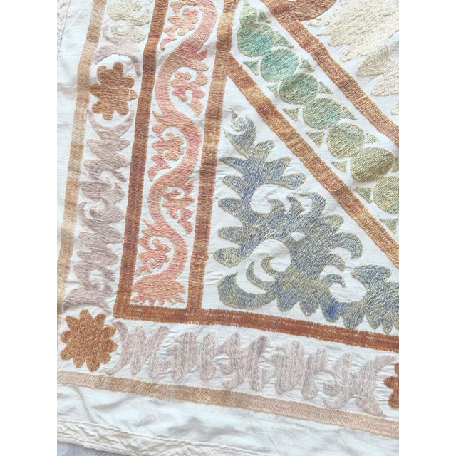 Suzani Tablecloth - Embroidered Embroidery For Sale - Image 4 of 8