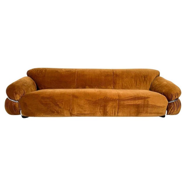 Metal Sesann 3-Seater Sofa attributed to Gianfranco Frattini for Cassina, Italy, 1970s For Sale - Image 7 of 7