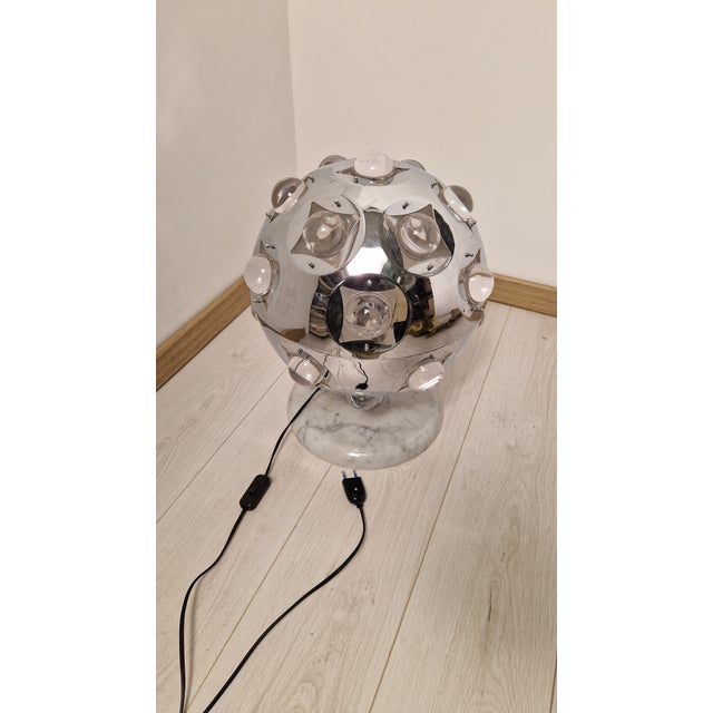 Table Lamp in Chromed Metal and Glass by Oscar Torlasco for Stilkronen For Sale - Image 16 of 17