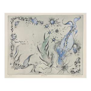 1980s Isaac Abrams Atalaxia Etching