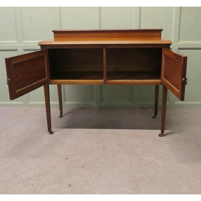 Late Victorian Walnut Side Cupboard or Dresser, 1880 For Sale - Image 3 of 8