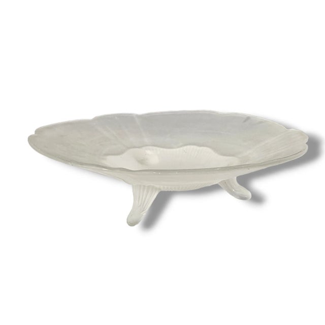 Lancaster Glass Depression Era Bowl Kay's Line Satin 3 Toed Bowl For Sale - Image 13 of 13