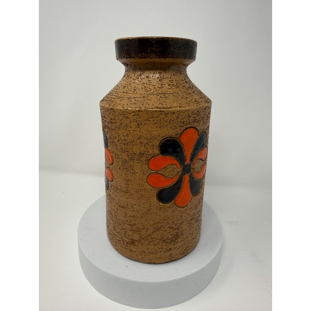 Mid-Century Modern 1960s Aldo Londi for Bitossi Italian Textured Ceramic Vase, Attributed For Sale - Image 3 of 9