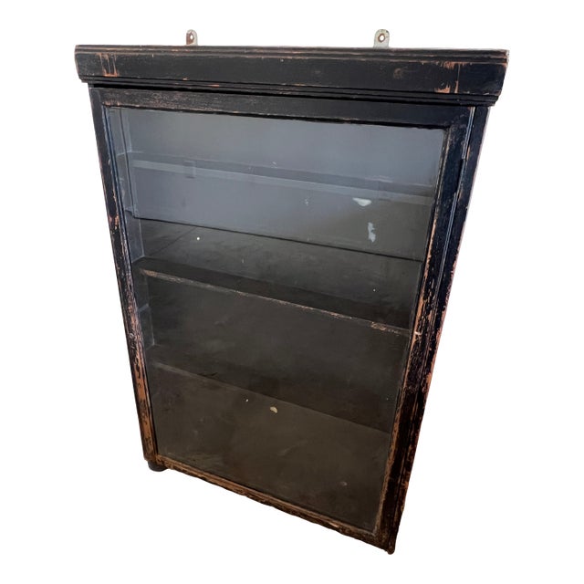 Mid 20th Century Country Store Wall Hanging Display Cabinet – For Sale