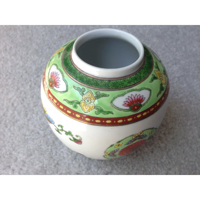 Vintage Enamel Porcelain Ginger Jar For Sale - Image 9 of 9