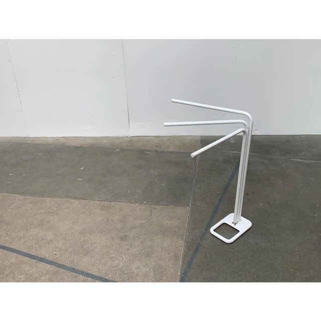 White Vintage French Postmodernist Bathroom Towel Rack from Decotec For Sale - Image 8 of 18