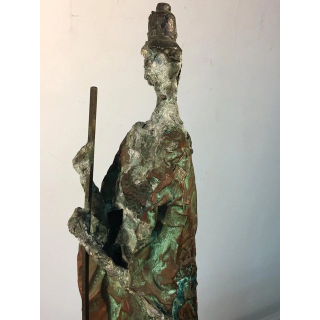 Metal 1960s Brutalist Sculpture of Don Quixotie in the Manner of Giacometti For Sale - Image 7 of 9