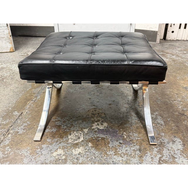 2010s Alphaville Design Exposition Barcelona Style Lounge Chairs + Ottoman, Set of Three For Sale - Image 5 of 12