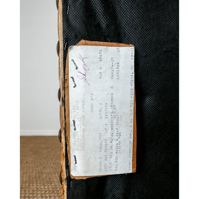 Animal Skin Vintage Ralph Lauren Leather Writer's Ottoman For Sale - Image 7 of 16
