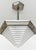 A French Art Deco hexagonal geometric shaped pendant chandelier which can turn in to flush mount (by removing central stem...