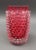 Victorian Early 19th Century Hobbs Brockunier & Co. Dew Drop Cranberry Red Hobnail Glass Celery Vase For Sale - Image 3 of 10