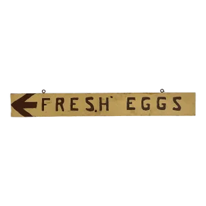 Vintage Fresh Eggs Hand Painted Farm Stand Sign