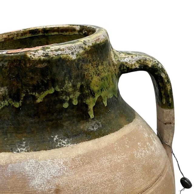Vintage Turkish Terracotta Oil Jar For Sale - Image 4 of 6