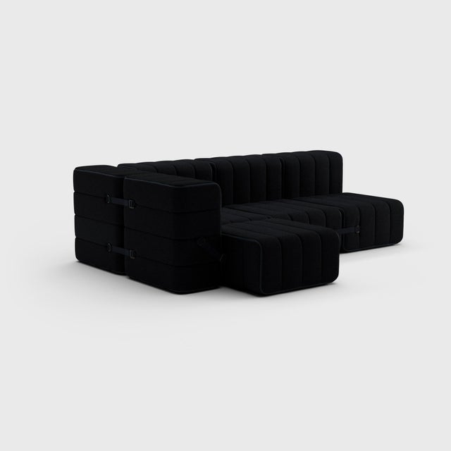 In all nine corners. Nine modules comprise the family set in the modular sofa system. A corner sofa for four, or, if some...