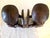 1960s Vintage Carved Wood Tribal Figure Bookends For Sale - Image 5 of 6