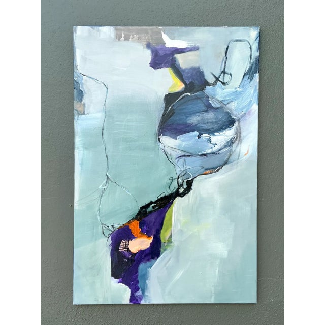 Vintage Abstract Expressionist Oil Painting on Canvas For Sale - Image 11 of 16