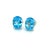 Natural Blue Topaz Stud Earrings 14k White Gold 5.79 TW Certified For Sale - Image 4 of 14