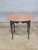 Wood Late 20th Century Tiger Maple Benchmade Dining Table Breakfast Table Tavern Table Black Base For Sale - Image 7 of 10