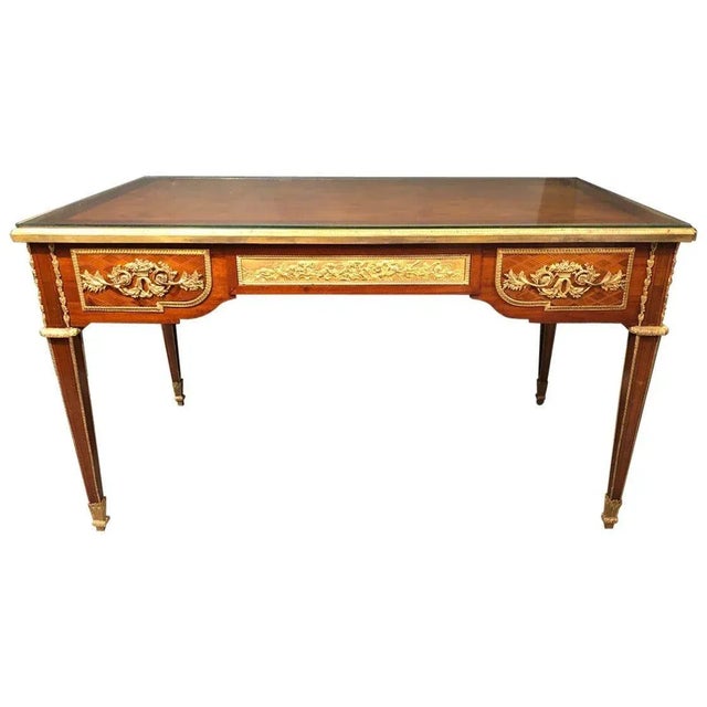 Louis XVI Style 19th-20th Century Bronze Mounted Desk Manner Linke For Sale - Image 13 of 13