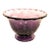 Early 20th Century Mid Century Modern Fostoria Floral Etched Amethyst Glass Century Pedestal Serving Bowl For Sale