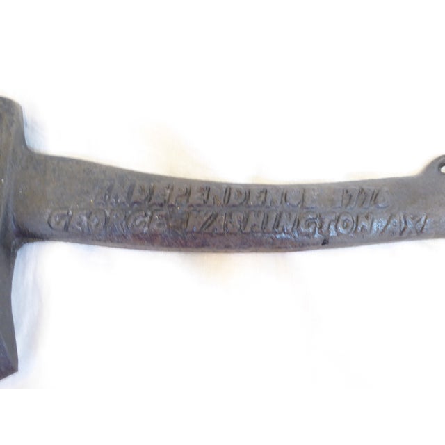 American Vintage Commemorative Iron Geo. Washington Axe For Sale - Image 3 of 4