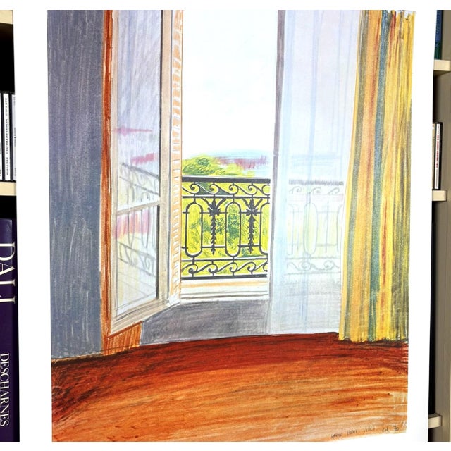 Paper David Hockney Window Grand Hotel Vittel Original 1981 New York Film Festival Poster For Sale - Image 7 of 10