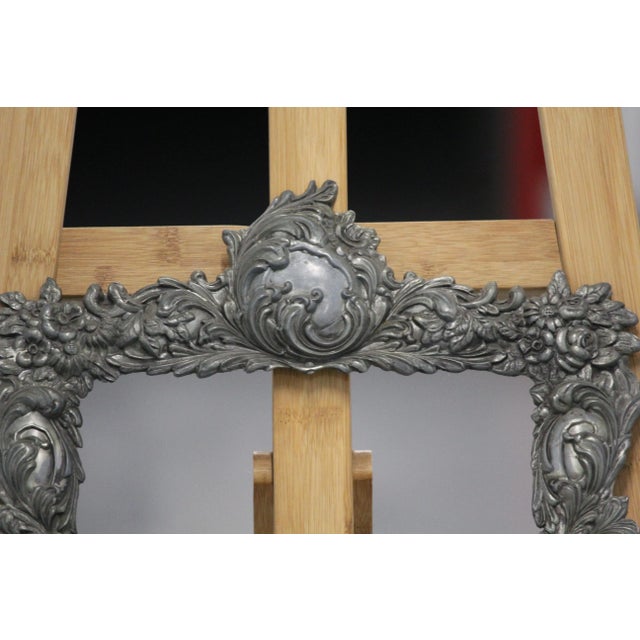 Metal Large Baroque Photo Frame, 1950s For Sale - Image 7 of 12