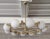 Murano White Glass and Brass Chandelier, 2000s For Sale - Image 10 of 11