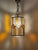 Brutalist Longobard Lantern Pendant in Hammered Glass, Italy, 1960s For Sale - Image 13 of 17